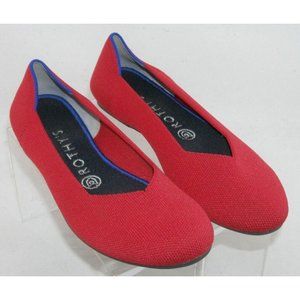 Rothy's The Flat red fabric round toe slip on ballet flats 7.5 EU 38